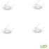 EcoSmart 5 in. and 6 in. 2700K Color Temperature Integrated LED Recessed Retrofit Trim (4-Pack)