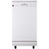 Danby 18 in. White Electronic Portable Dishwasher with 4-Cycles with 8-Place Settings Capacity