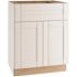 Arlington Vesper White Plywood Shaker Assembled Vanity Sink Base Kitchen Cabinet Sft Cls 27 in W x 21 in D x 34.5 in H
