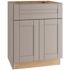 Arlington Veiled Gray Plywood Shaker Assembled Vanity Sink Base Kitchen Cabinet Sft Cls 30 in W x 21 in D x 34.5 in H
