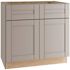 Arlington Veiled Gray Plywood Shaker Assembled Vanity Sink Base Kitchen Cabinet Sft Cls 33 in W x 21 in D x 34.5 in H