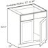 Arlington Vesper White Plywood Shaker Assembled Vanity Sink Base Kitchen Cabinet Sft Cls 33 in W x 21 in D x 34.5 in H