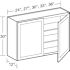 Arlington Vesper White Plywood Shaker Stock Assembled Wall Kitchen Cabinet Soft Close 33 in W x 12 in D x 30 in H