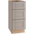 Arlington Veiled Gray Plywood Shaker Stock Assembled Drawer Base Kitchen Cabinet Sft Cls 15 in W x 21 in D x 34.5 in H