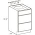 Arlington Vesper White Plywood Shaker Stock Assembled Drawer Base Kitchen Cabinet Sft Cls 15 in W x 21 in D x 34.5 in H