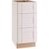 Arlington Vesper White Plywood Shaker Stock Assembled Drawer Base Kitchen Cabinet Sft Cls 15 in W x 21 in D x 34.5 in H