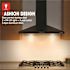 GASLAND 30 in. Wall Mount Range Hood with Aluminum Filters LED Lights Push Button Control in in Black Stainless Steel