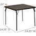 Black Mindy Folding Kids Table with Vinyl Padded Top, Children's Square Activity Table for Daycare and Classrooms