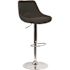Carnegy Avenue 44.5 in. Black Fabric Adjustable Bar Stool