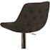 Carnegy Avenue 44.5 in. Black Fabric Adjustable Bar Stool