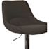 Carnegy Avenue 44.5 in. Black Fabric Adjustable Bar Stool