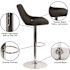 Carnegy Avenue 44.5 in. Black Fabric Adjustable Bar Stool