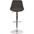 Carnegy Avenue 44.5 in. Black Fabric Adjustable Bar Stool