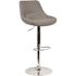 Carnegy Avenue 44.5 in. Gray Fabric Adjustable Bar Stool