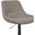 Carnegy Avenue 44.5 in. Gray Fabric Adjustable Bar Stool