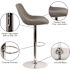 Carnegy Avenue 44.5 in. Gray Fabric Adjustable Bar Stool