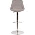 Carnegy Avenue 44.5 in. Gray Fabric Adjustable Bar Stool