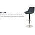 Carnegy Avenue 44.5 in. Blue Fabric Adjustable Bar Stool
