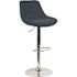 Carnegy Avenue 44.5 in. Blue Fabric Adjustable Bar Stool