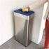 HLS COMMERCIAL 21 Gal. Stainless Steel Recycle Bin with Closing Lid and Odor Filters