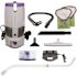 ProTeam GoFree Flex Pro II, 12 Ah, 6 qt. Cordless Backpack Vacuum w/ Xover Multi-Surface Telescoping Wand Tool Kit