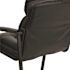 Black Isla Leather Soft Executive Side Reception Chair with Padded Arms and Sled Base, Modern Upholstered Side Chair