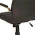 Flash Furniture Whitney High Back Faux Leather Swivel Ergonomic Office Chair in Black/Gold Frame with Arms