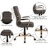 Flash Furniture Whitney High Back Faux Leather Swivel Ergonomic Office Chair in Black/Gold Frame with Arms