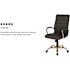 Flash Furniture Whitney High Back Faux Leather Swivel Ergonomic Office Chair in Black/Gold Frame with Arms
