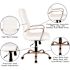Flash Furniture Whitney High Back Faux Leather Swivel Ergonomic Office Chair in White/Rose Gold Frame with Arms