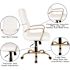 Flash Furniture Whitney High Back Faux Leather Swivel Ergonomic Office Chair in White/Gold Frame with Arms