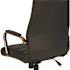 Flash Furniture Whitney High Back Faux Leather Swivel Ergonomic Office Chair in Black/Rose Gold Frame with Arms