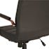 Flash Furniture Whitney Mid-Back Faux Leather Swivel Ergonomic Office Chair in Black/Rose Gold Frame with Arms