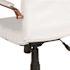 Flash Furniture Whitney Mid-Back Faux Leather Swivel Ergonomic Office Chair in White/Rose Gold Frame with Arms