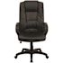 Flash Furniture Jessica Faux Leather High Back Ergonomic Executive Chair in Black Faux Leather with Arms