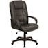 Flash Furniture Jessica Faux Leather High Back Ergonomic Executive Chair in Black Faux Leather with Arms