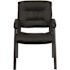 Flash Furniture Faux Leather Cushioned Reception Chair in Black