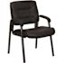 Flash Furniture Faux Leather Cushioned Reception Chair in Black