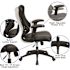 Flash Furniture Faux Leather Swivel Ergonomic Office Chair in Black