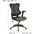 Flash Furniture Faux Leather Swivel Ergonomic Office Chair in Black
