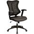 Flash Furniture Faux Leather Swivel Ergonomic Office Chair in Black