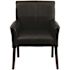 Black Taylor Leather Soft Upholstered Executive Side Reception Chair,Ergonomic Lobby Chair with Cushions and Padded Arms