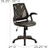Carnegy Avenue Faux Leather Swivel Ergonomic Office Chair in Black