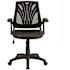 Carnegy Avenue Faux Leather Swivel Ergonomic Office Chair in Black