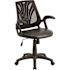 Carnegy Avenue Faux Leather Swivel Ergonomic Office Chair in Black