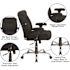 Carnegy Avenue Fabric Swivel Ergonomic Office Chair in Black