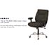 Carnegy Avenue Fabric Swivel Ergonomic Office Chair in Black