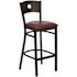 Carnegy Avenue 31 in. Burgundy Vinyl Seat/Black Metal Frame Bar Stool