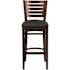 Carnegy Avenue 31.5 in. Black Vinyl Seat/Walnut Wood Frame Bar Stool