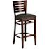 Carnegy Avenue 31.5 in. Black Vinyl Seat/Walnut Wood Frame Bar Stool